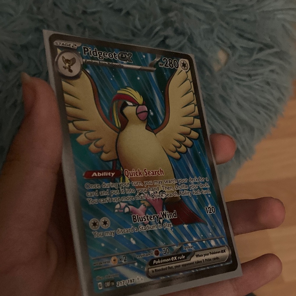 Pidgeot EX Trading Card - Blue and Gold - Picture 9 of 10